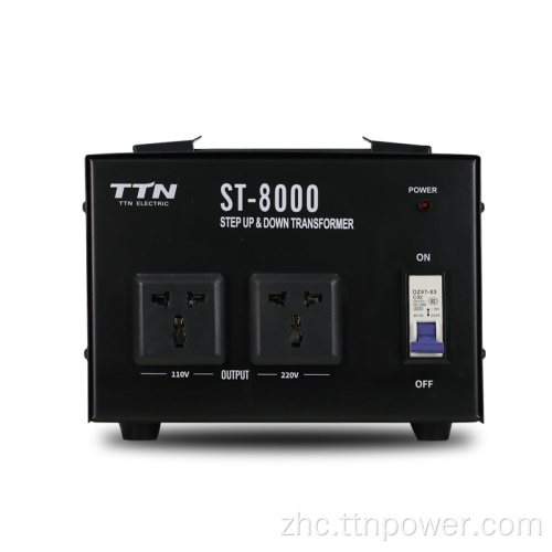 8000W 220V 至 110V 设置和下降变压器